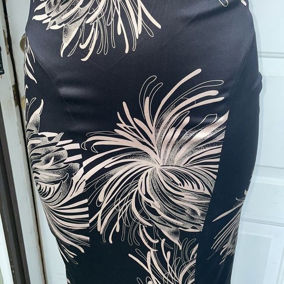 BEBE Women’s Y2K Stretch Silk Cocktail Formal Maxi Dress Gown size XS - Picture 4 of 14